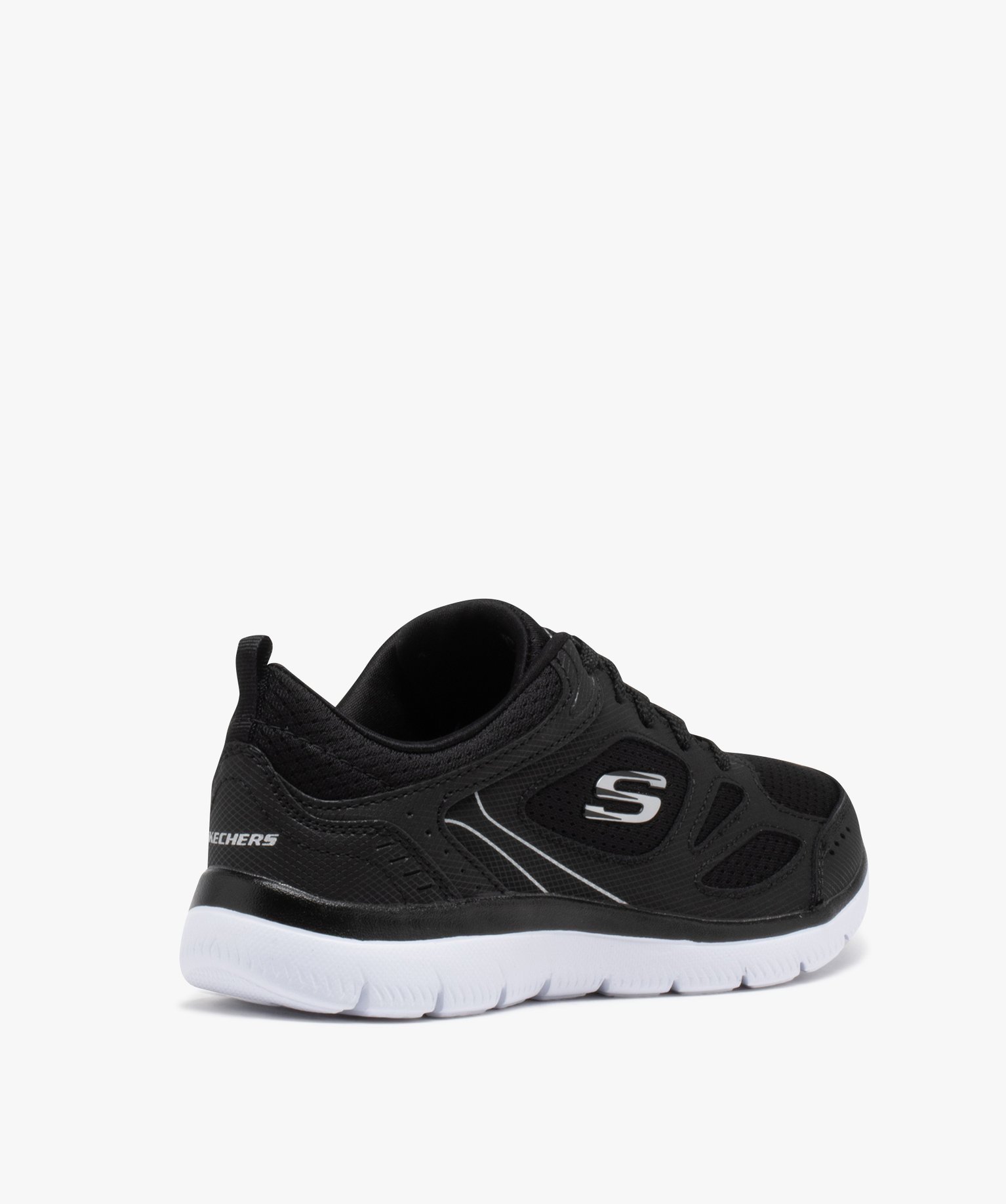 Baskets femme running dessus en mesh uni - Skechers noir | GEMO