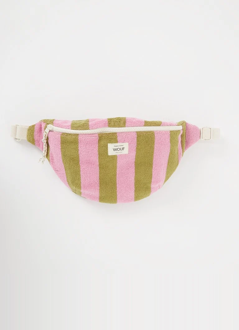 Sac banane Wouf Menorca XL en tissu éponge à rayures