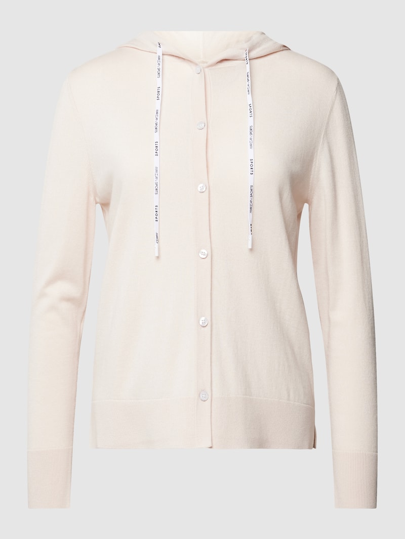 Strickjacke mit Kapuze in beige
