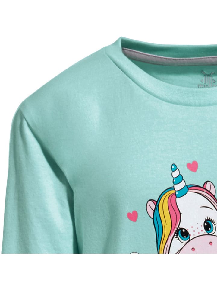 Erwin Müller Single-Jersey Kinder-Schlafanzug in mint günstig kaufen
