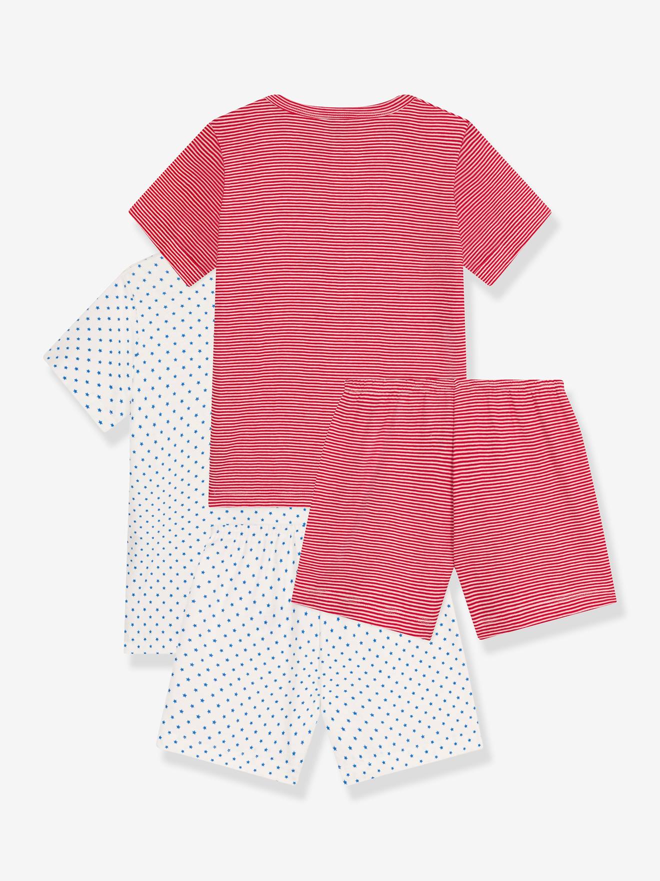 Petit Bateau 2er-Pack Jungen Sommer-Schlafanzüge PETIT BATEAU - rot gestreift