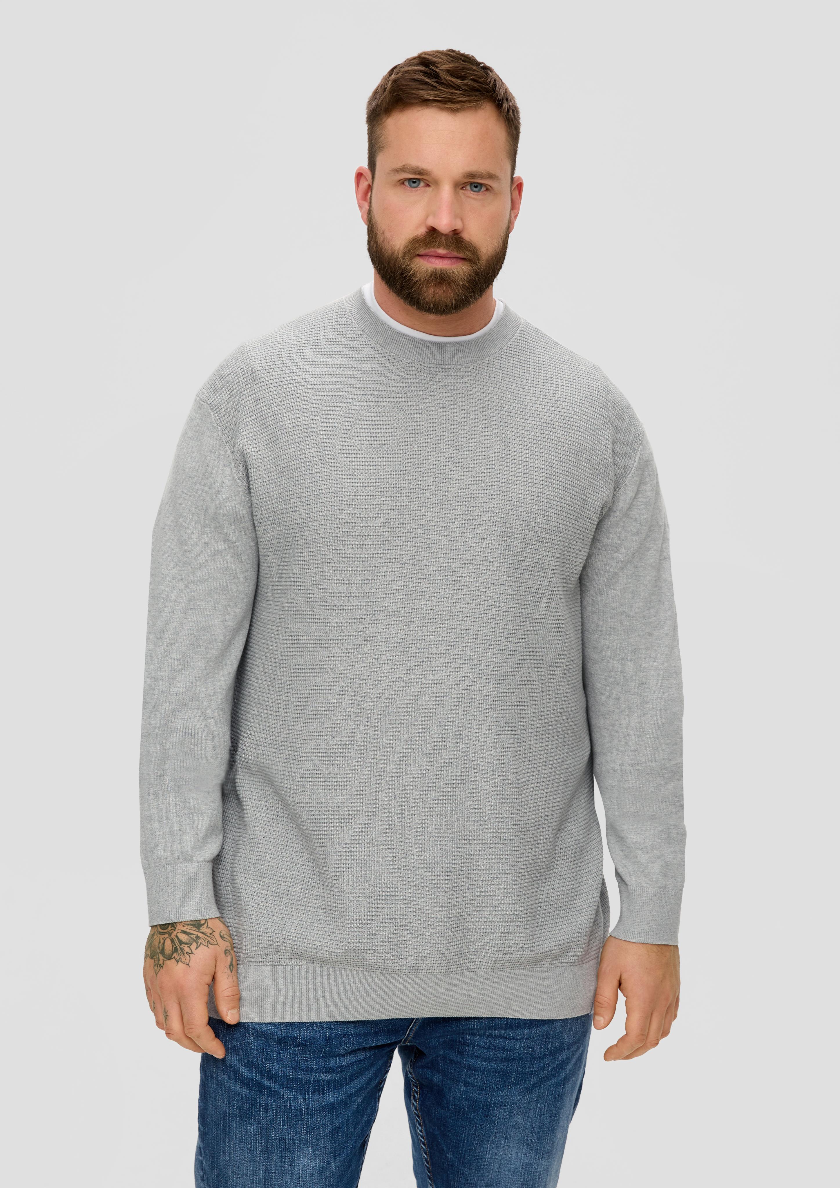 Strickpullover mit Waffelpiqué-Muster  2143412-90W1