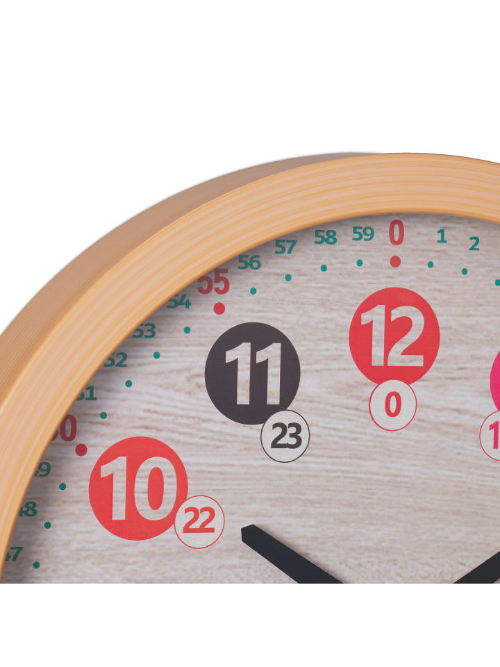 relaxdays Kinder-Wanduhr in Bunt - Ø 30 cm günstig kaufen onesize