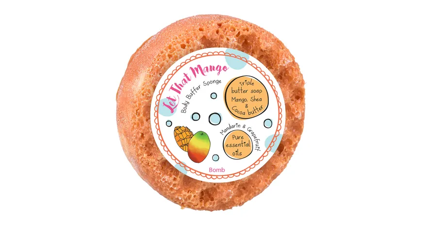 Bomb Cosmetics Let that Mango Body Buffer Duschschwamm 200 g