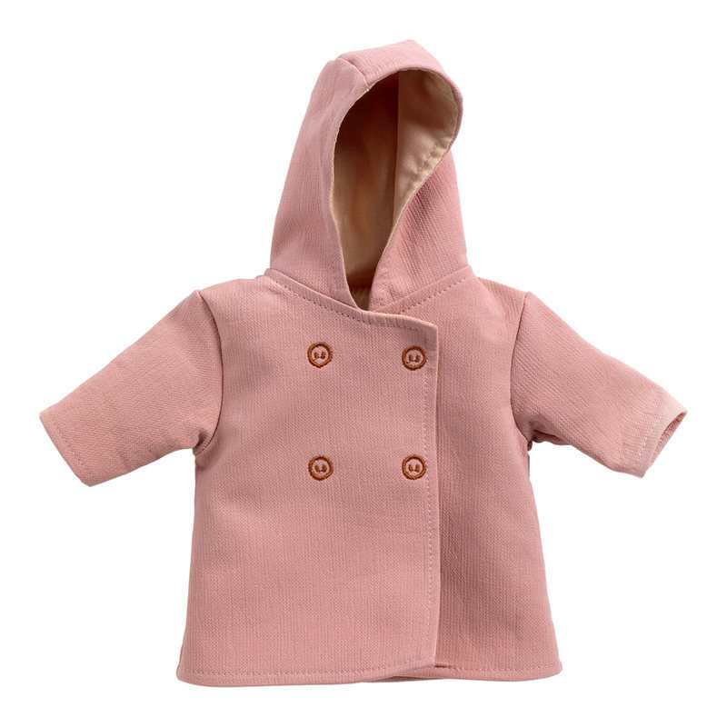 Manteau à capuche rose Poméa