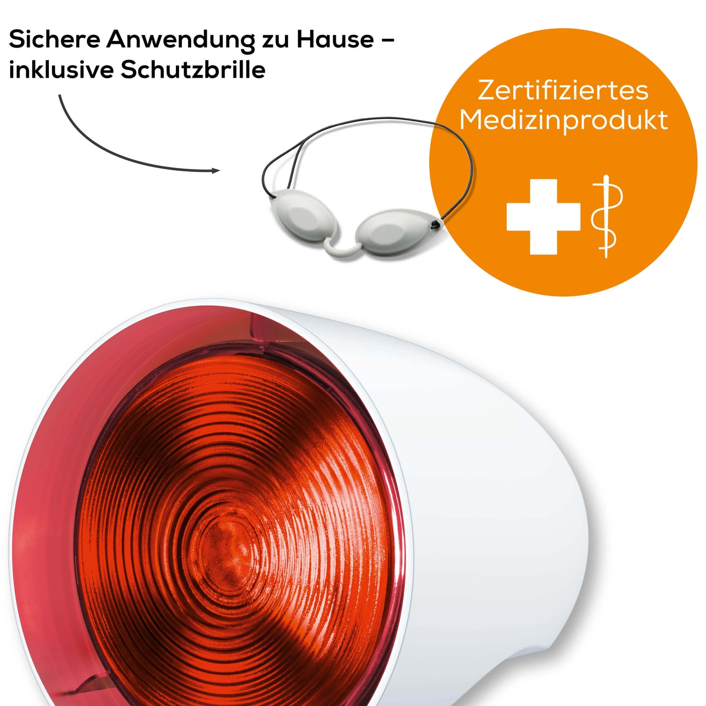 Beurer Infrarotlampe IL 35-Infrarotlampe mit Timer & Abschaltautomatik bei Erkältung & Verspannung