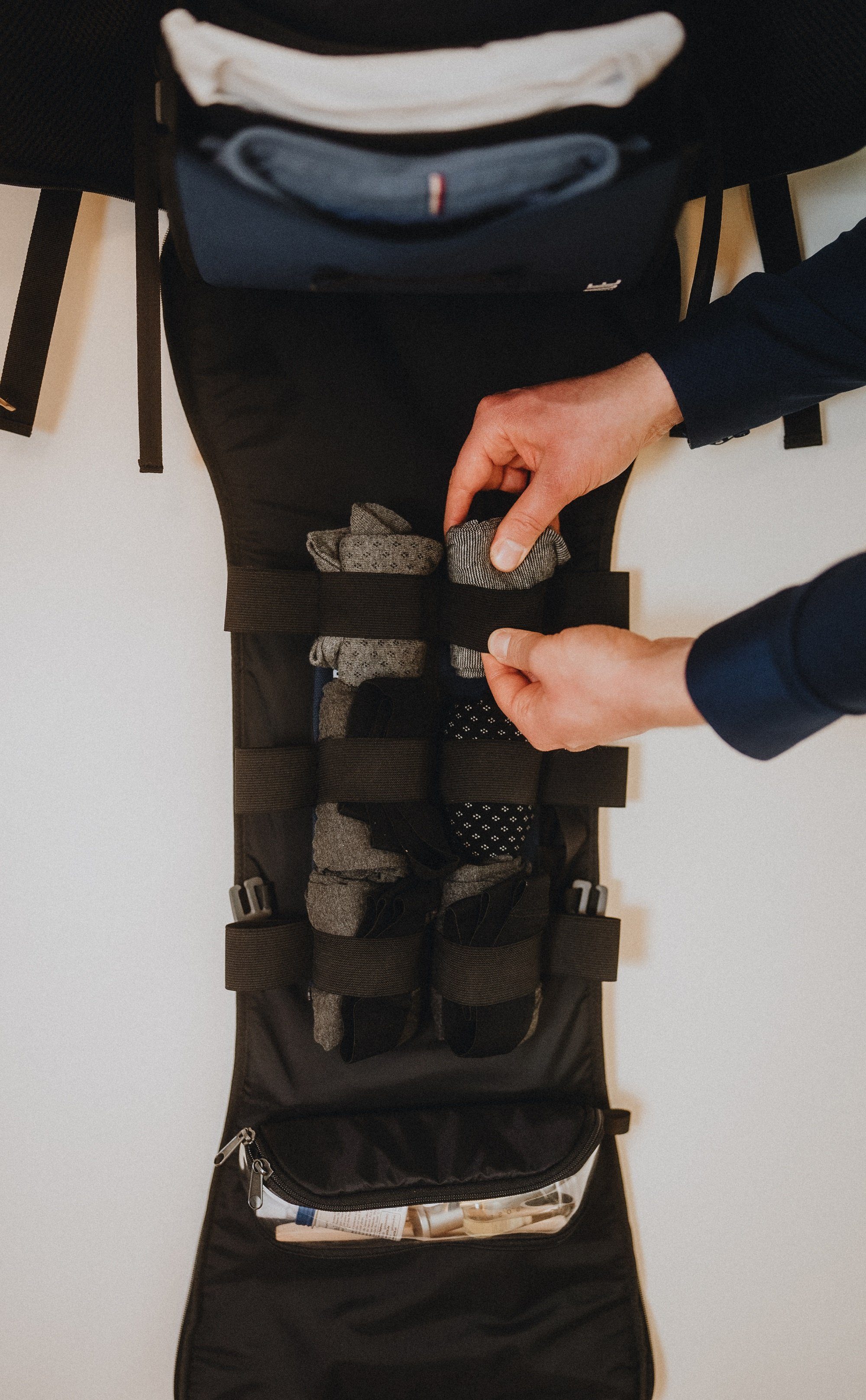 LiWAVE Reiserucksack Basic Everywhere 38L (Set), made in germany, 17 Zoll Laptopfach, 4 modulare Ordnungsfächer