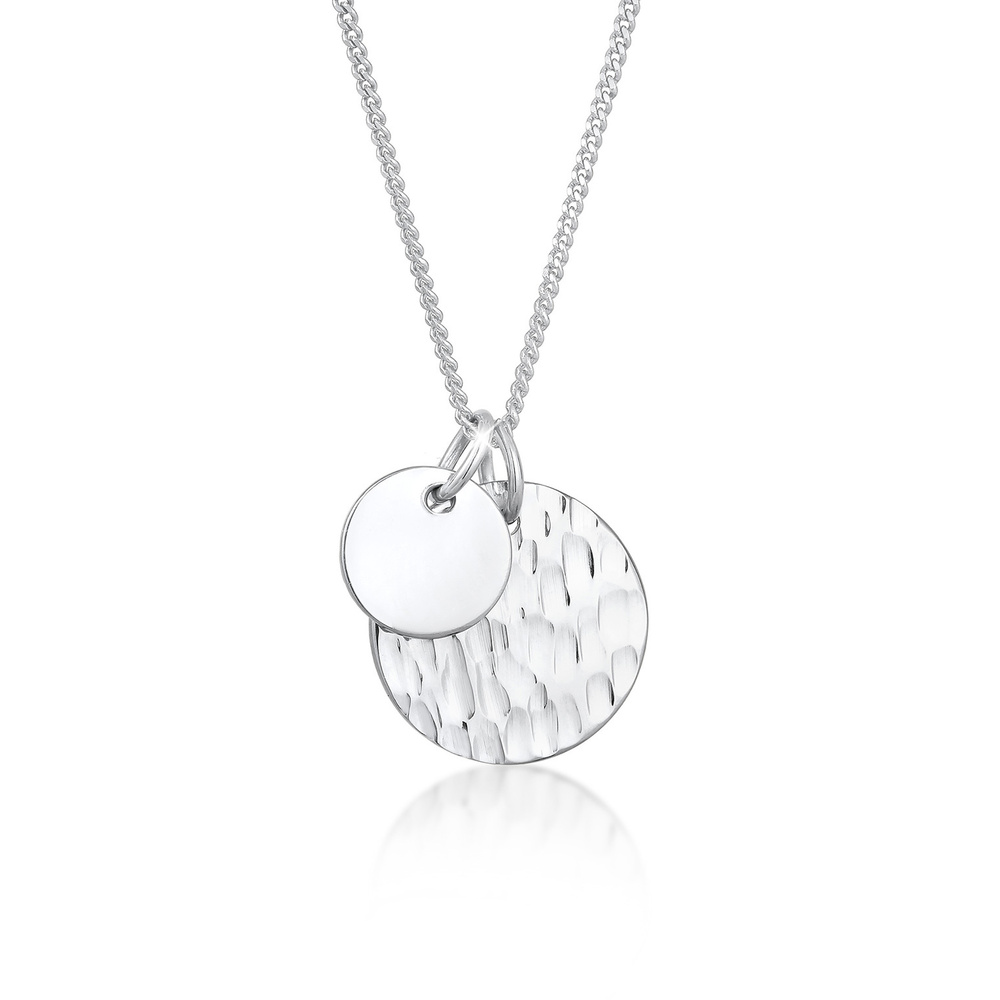 Elli Elli Collier Plaquettes Pendentifs Basic Géo Collier Femme - (925/1000) Argent Bijoux