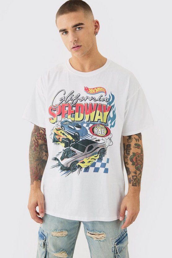 Oversize T-Shirt mit lizenziertem Hot Wheels Print