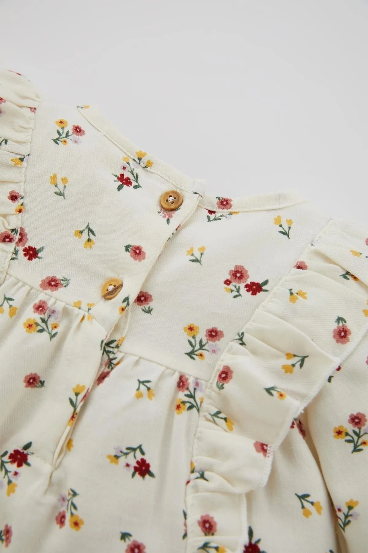 DeFacto  Twill-Langarmshirt mit Rundhalsausschnitt für Baby-Mädchen