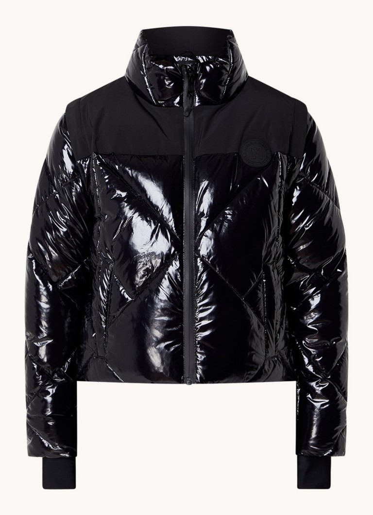 NIKKIE Uri Steppjacke mit Reißverschlusstaschen und glänzendem Finish
