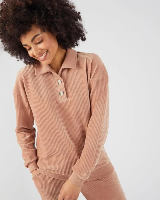 Pyjama velours côtelé chaud et doux Thermolactyl