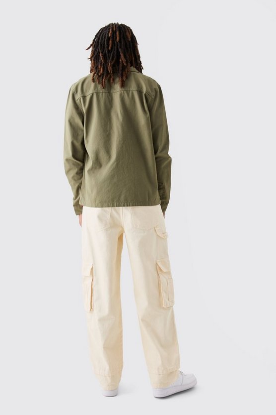 Twill Colourblock Overshirt