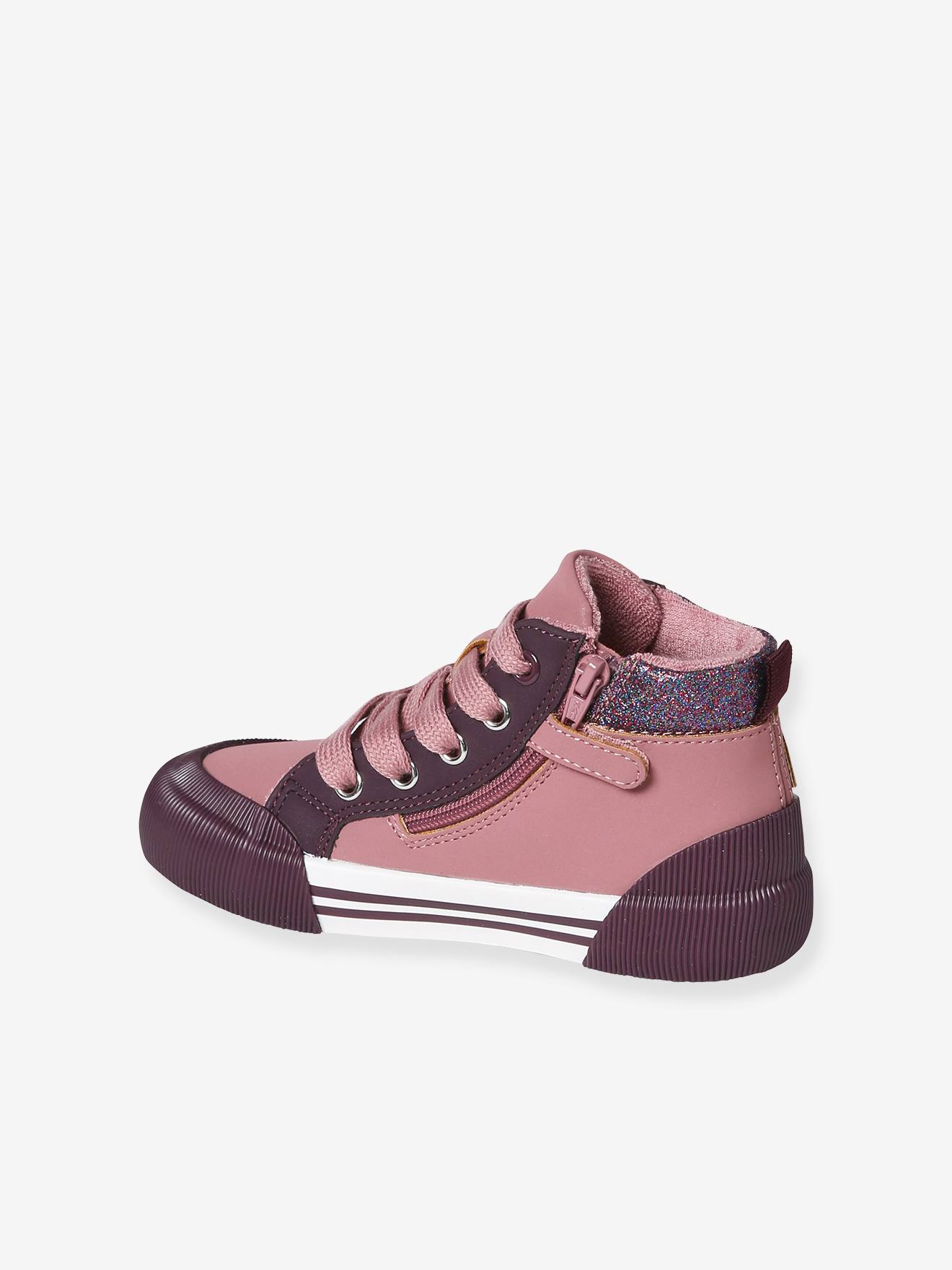 Baskets montantes fille collection maternelle rose