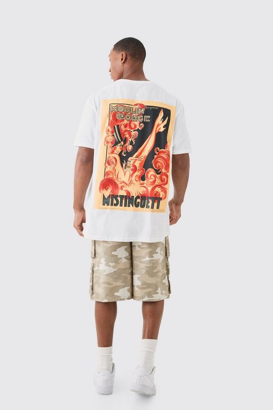 Oversize T-Shirt mit lizenziertem Moulin Rogue Print