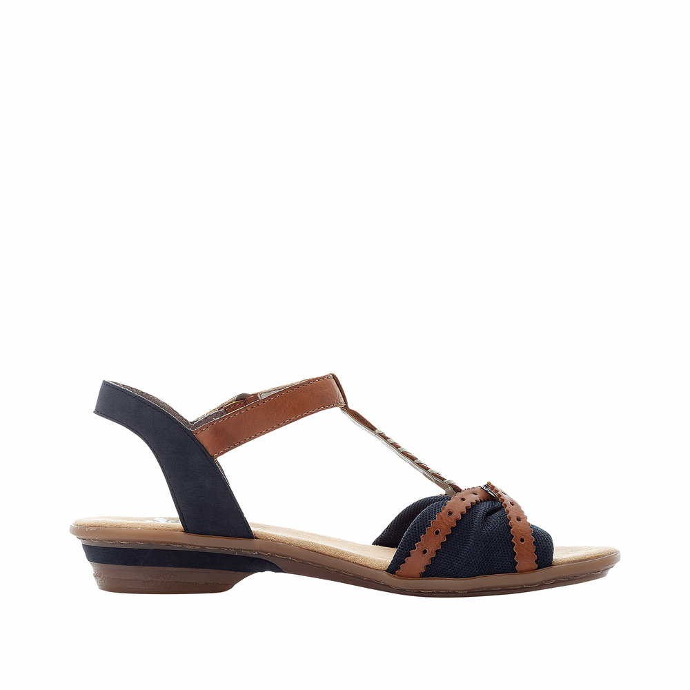 RIEKER Klassische Sandalen blau