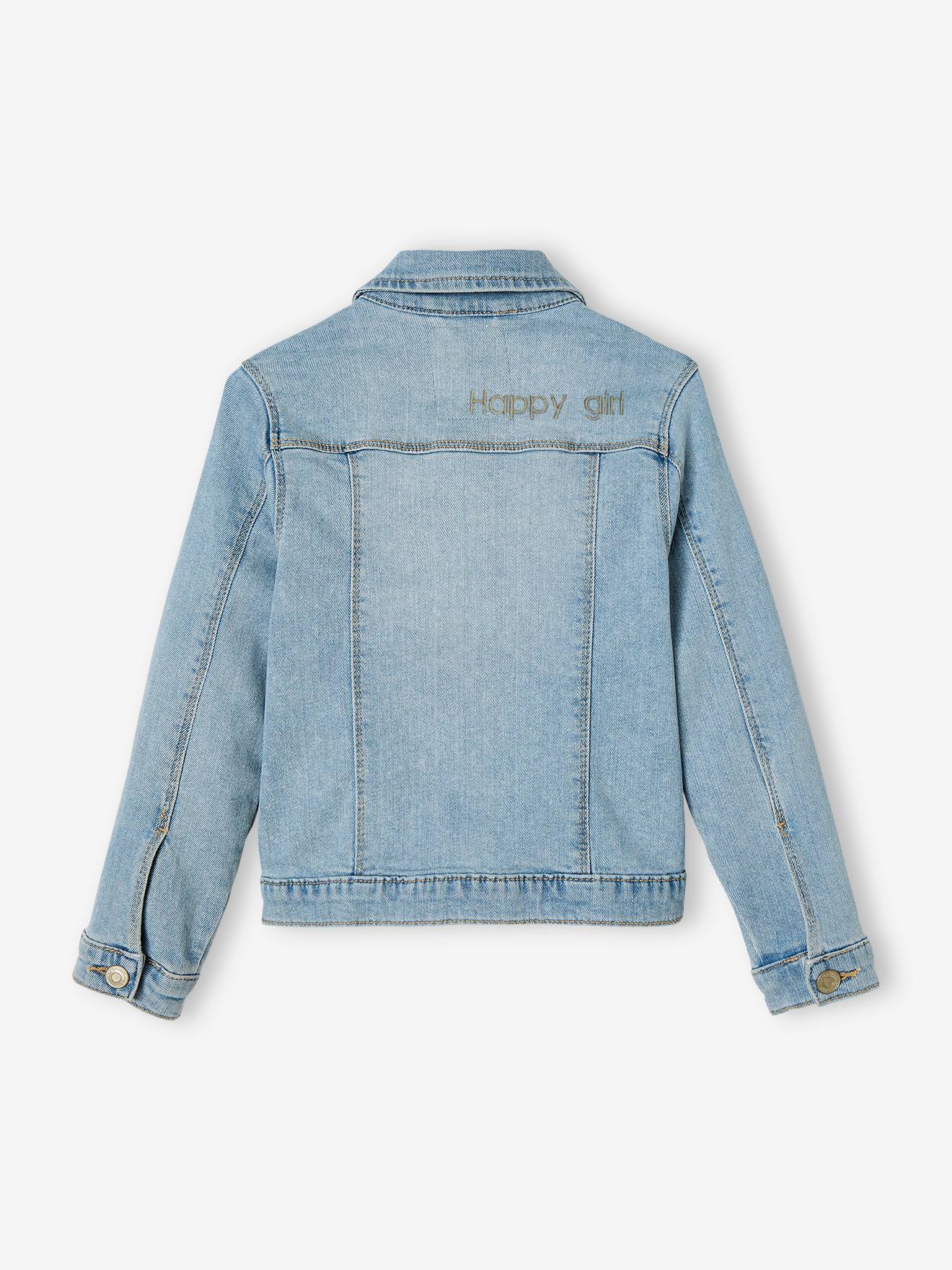 Veste en jean personnalisable fille double stone