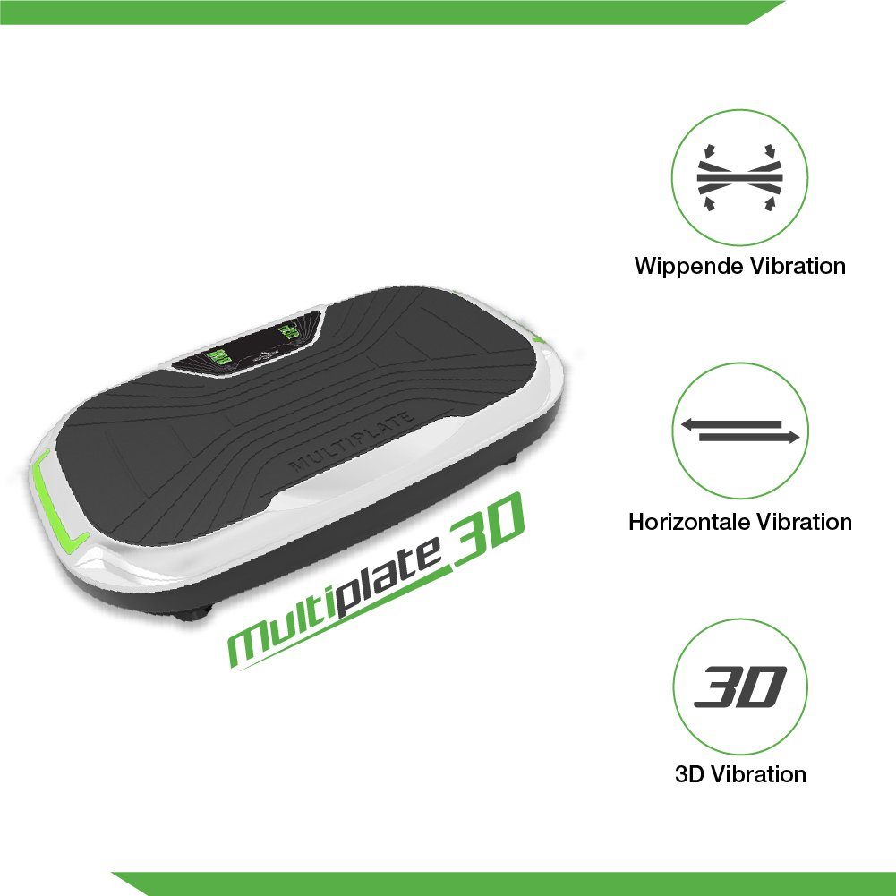 Donnerberg Vibrationsplatte Thera MP-888, 1000,00 W, 32 Intensitätsstufen, (1 tlg., mit Trainingsbändern, Joga-Ball), 3D Multiplate, 6 unterschiedliche Programme + Fernbedienung + Zubehör