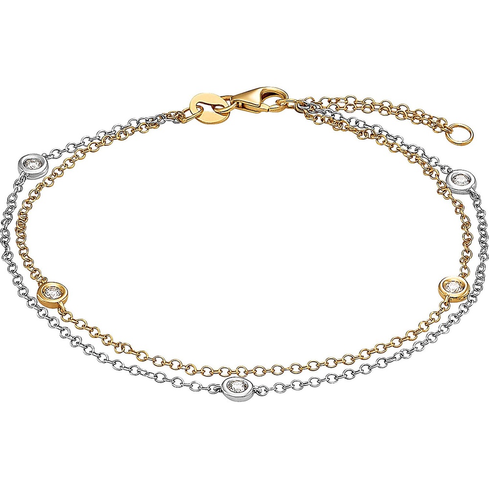 Valeria Bracelet 585 Or jaune, 585 Or blanc Bracelet