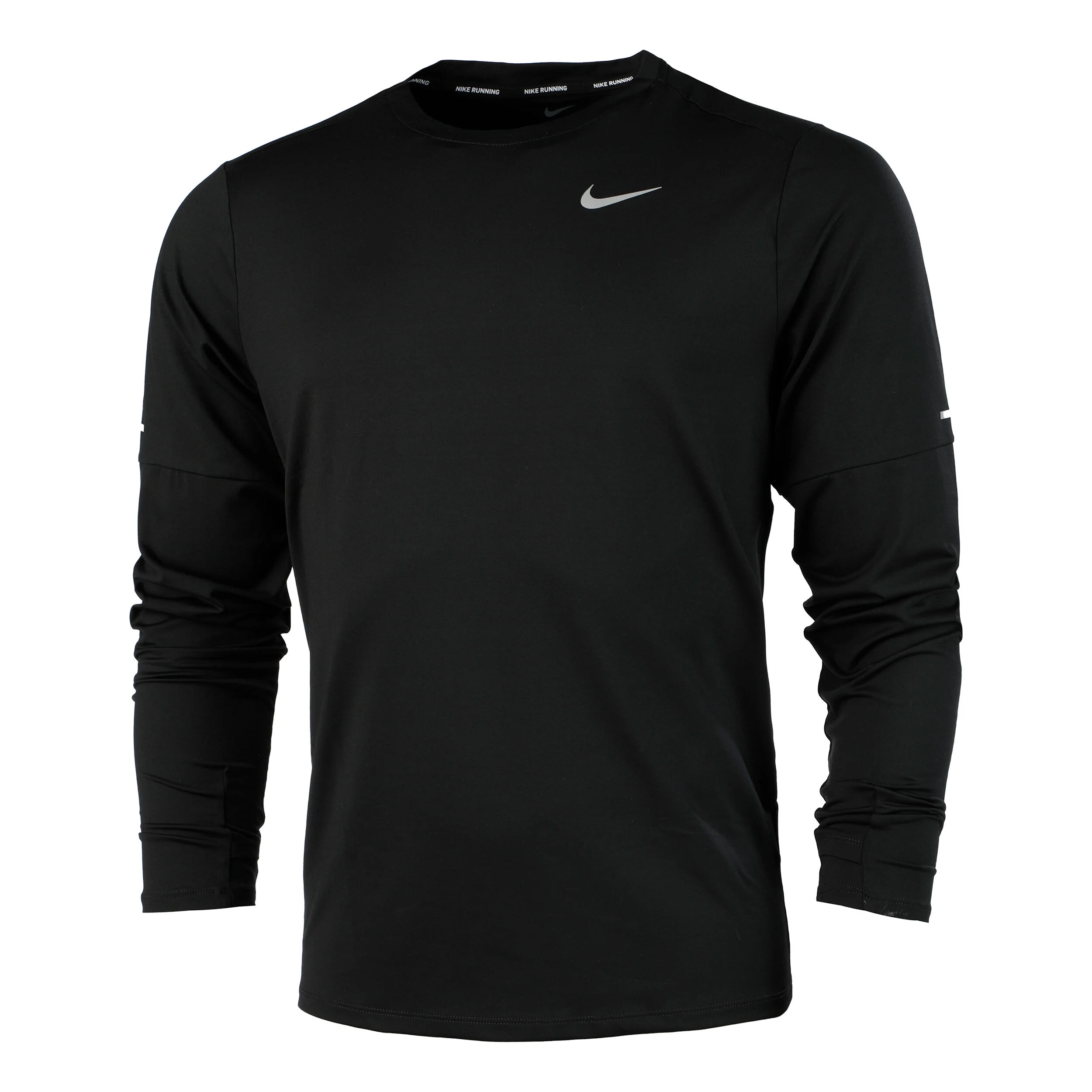 Dri-Fit Element Crew Longsleeve Herren - Schwarz, Silber