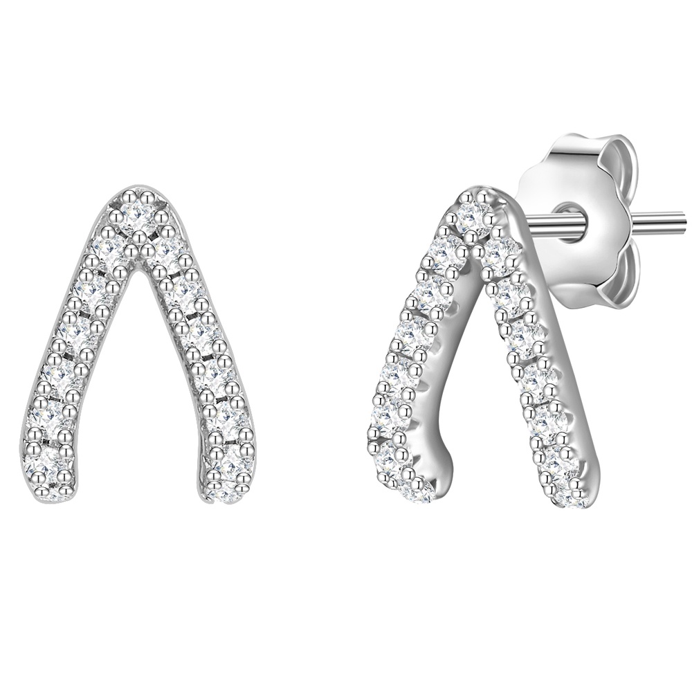 Glanzstücke München Puces d'oreilles en argent Argent sterling Oxyde de zirconium (CZ) en Argent Boucles d'oreilles