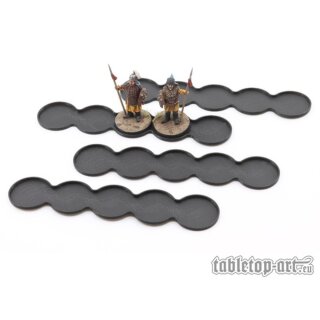 Movement Tray - Flat Bases - 25mm 5s Bar - Black (4)