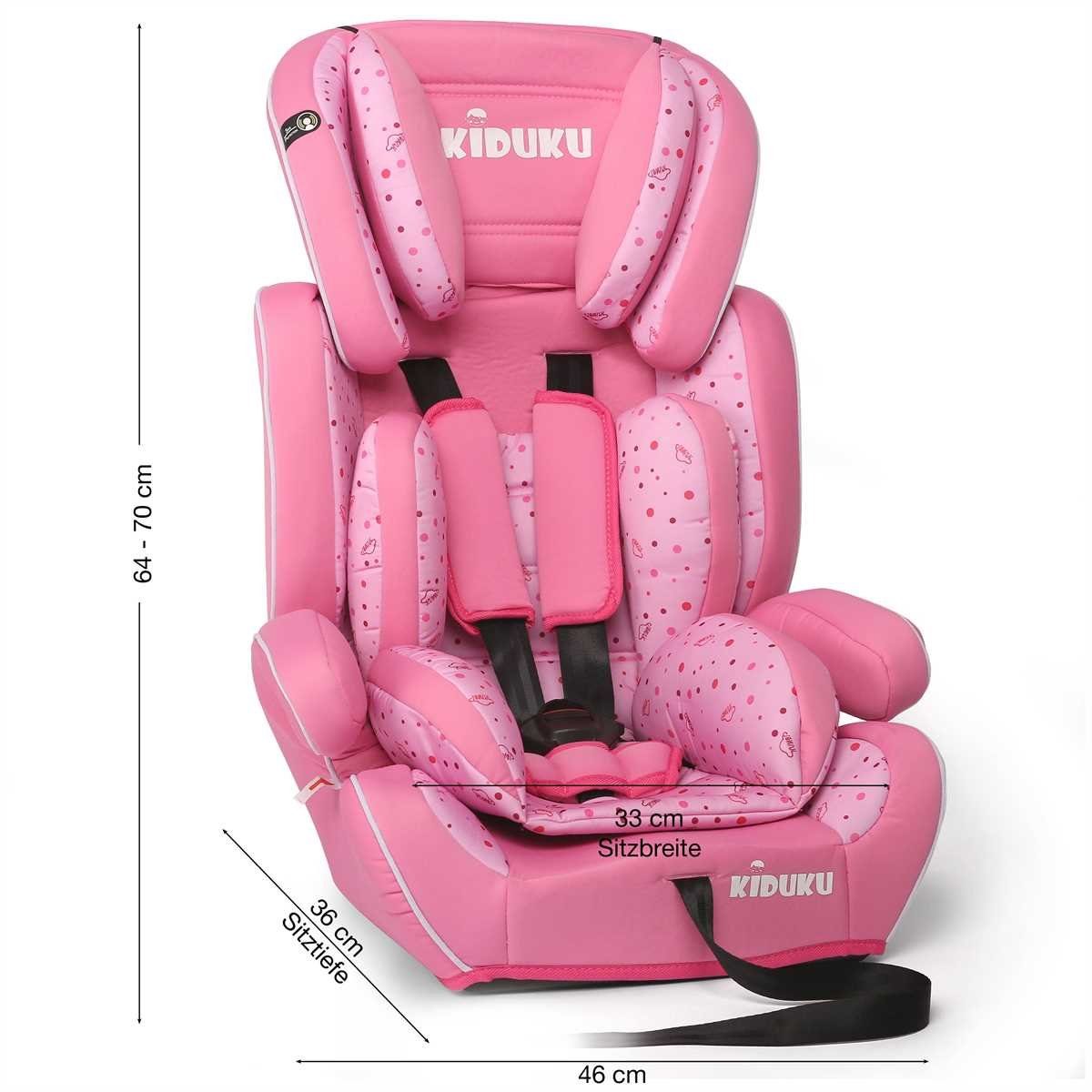 KIDUKU Autokindersitz Kindersitz 9-36 kg (1-12 Jahre), Autositz ECE R44/04, Kinderautositz Gruppe 1/2/3