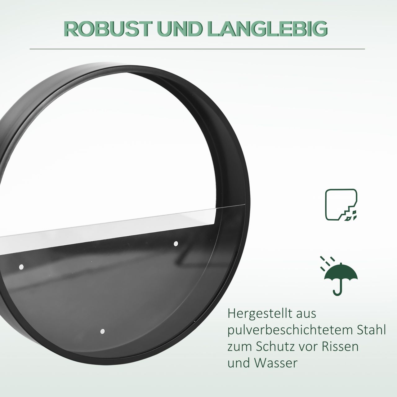 Outsunny 3er-Set Blumentöpfe, Wand-Pflanzgefäß