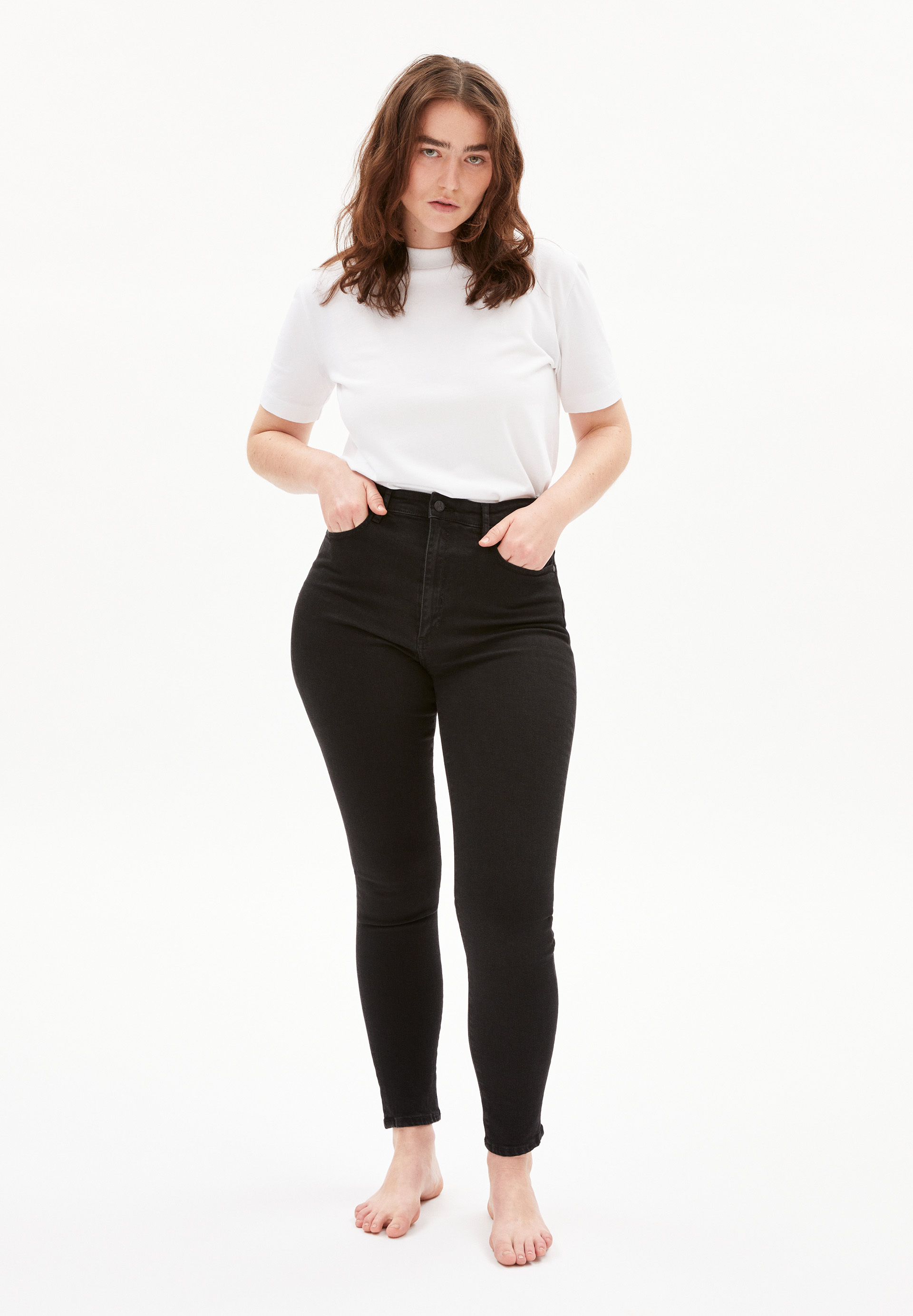 Skinny Leg High Waist aus Bio-Baumwoll Mix