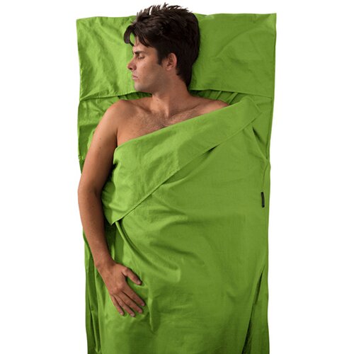 SCHLAFSACK PREMIUM COTTON TRAVEL LINER - TRAVELLER (WITH PILLOW SLIP) GREEN