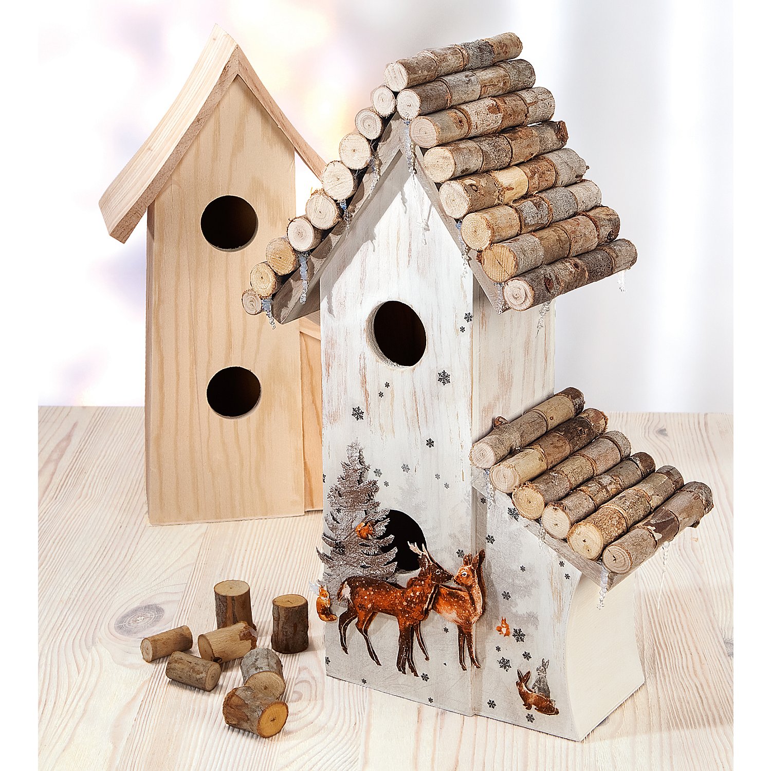 Vogelhaus aus Holz, 24 x 12 x 36 cm