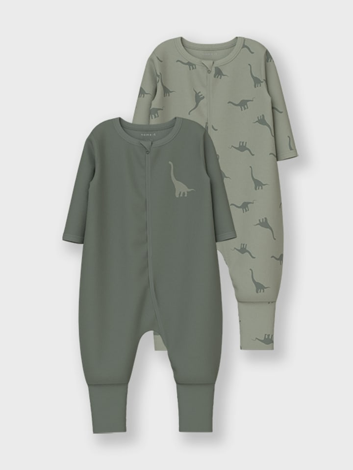 name it Schlafstrampler NBMNIGHTSUIT DINO in agave green günstig kaufen