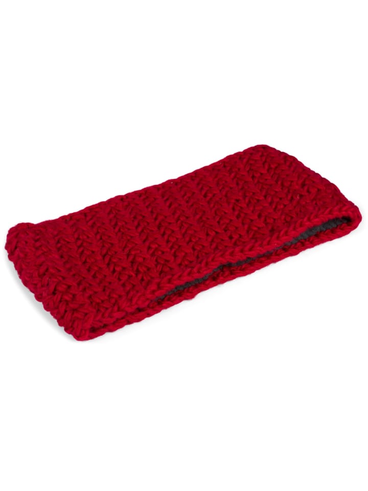 styleBREAKER Gehäkeltes Stirnband in Weinrot günstig kaufen onesize