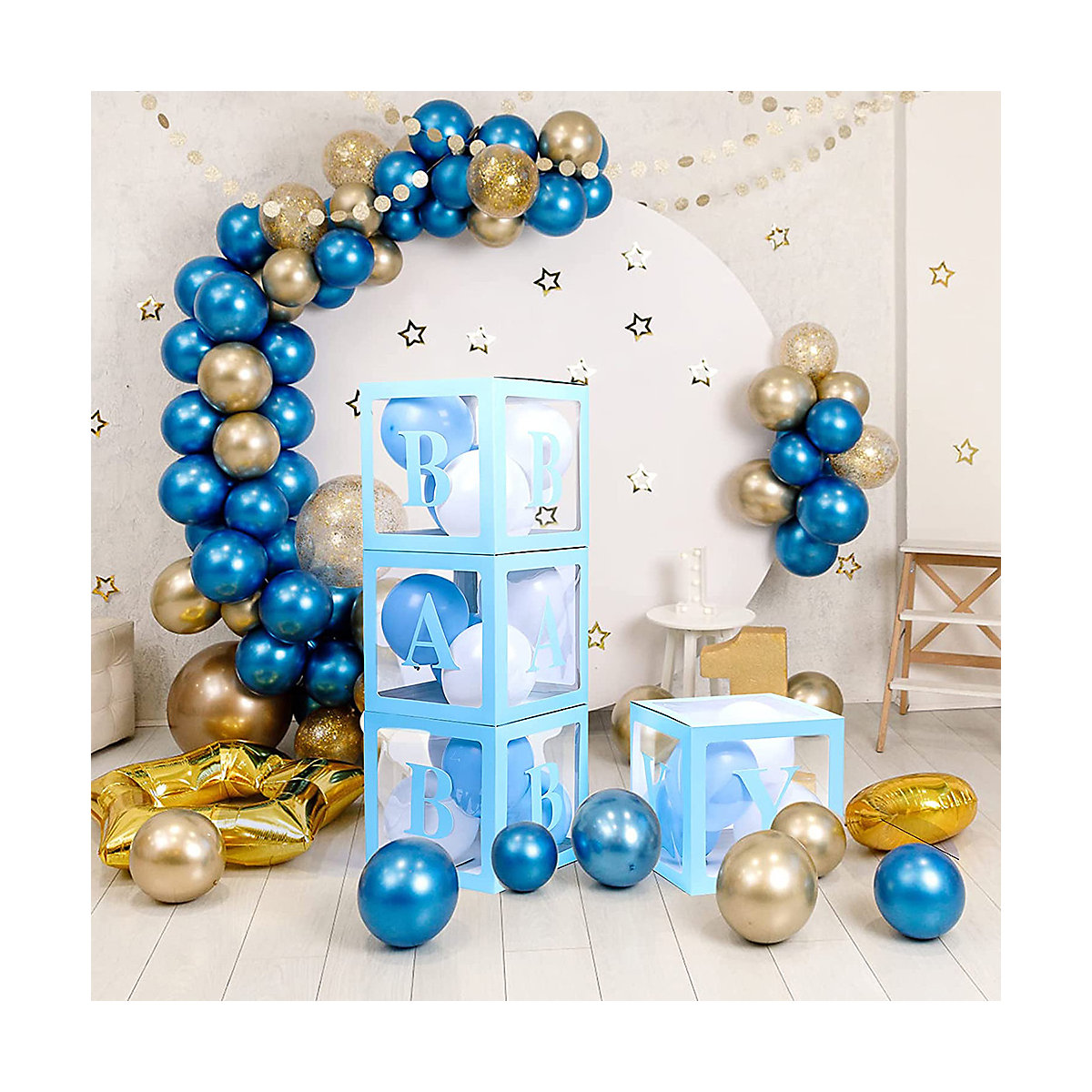 BABY Ballonbox Transparente Ballon Boxen Party Dekoration Partydeko für Kinder