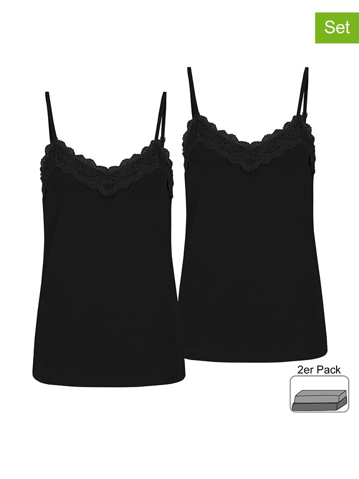 Sublevel 2er-Set: Tops in Schwarz günstig kaufen