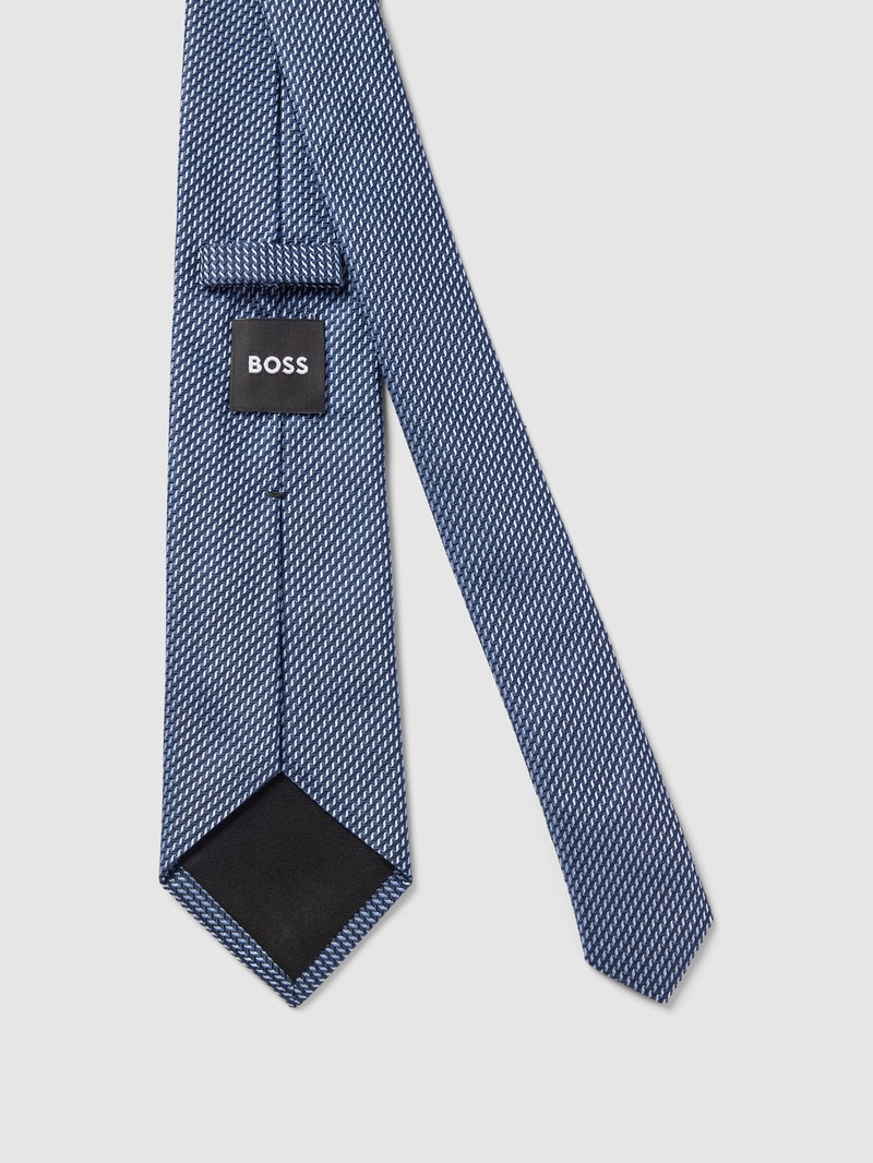 Krawatte aus Seide mit feinem Muster Modell 'Tie' in bleu