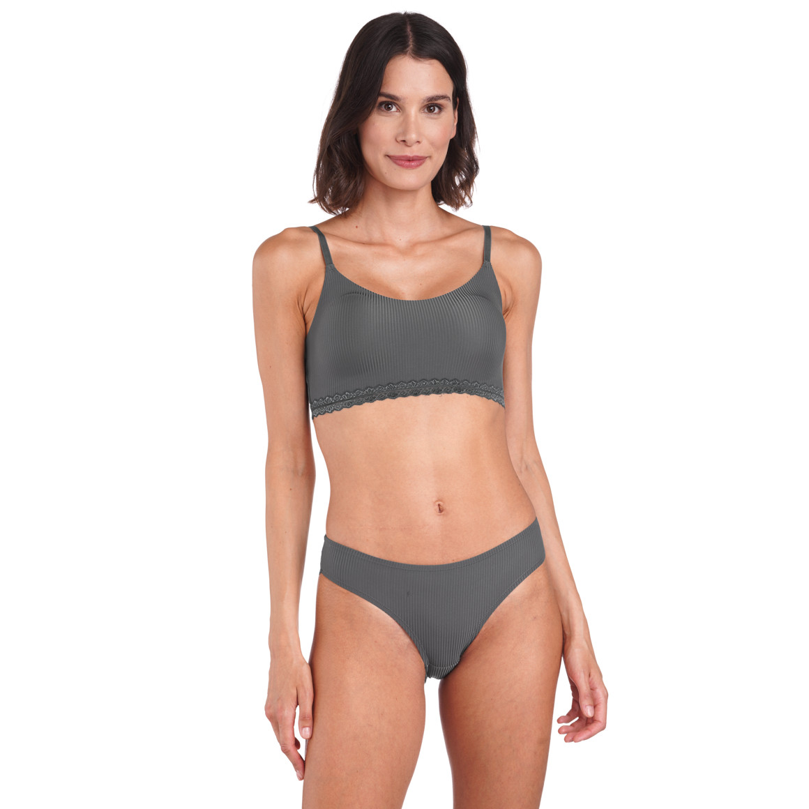 Damen Slip mit Rippstruktur