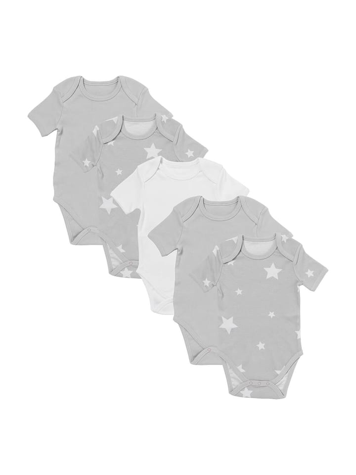 Schlummersack Bio Baby-Bodys kurzarm 5er-Pack in Grau günstig kaufen
