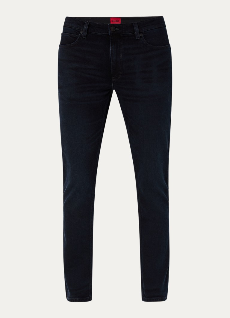 Jeansy HUGO BOSS slim-fit, ciemne wyblaknięcie