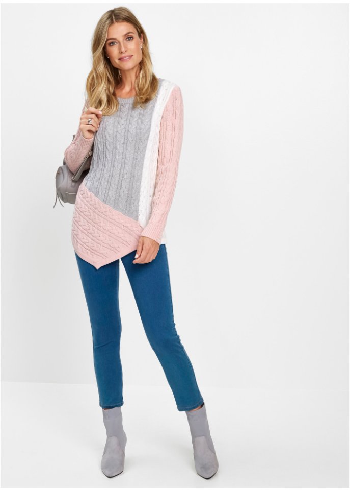 Pullover mit Zopfmuster