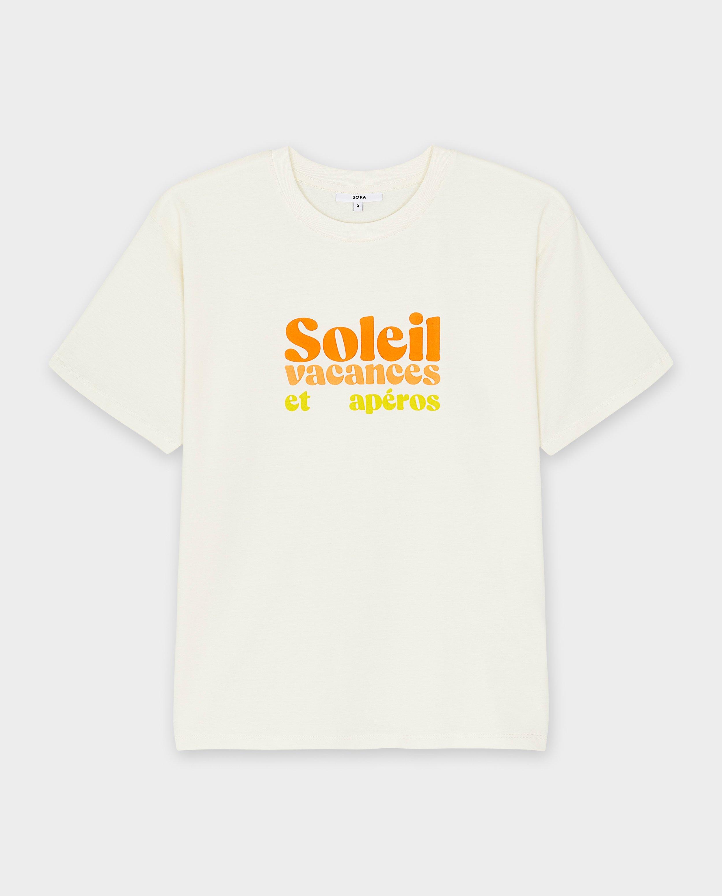 Tricou Sora cu litere în relief, alb