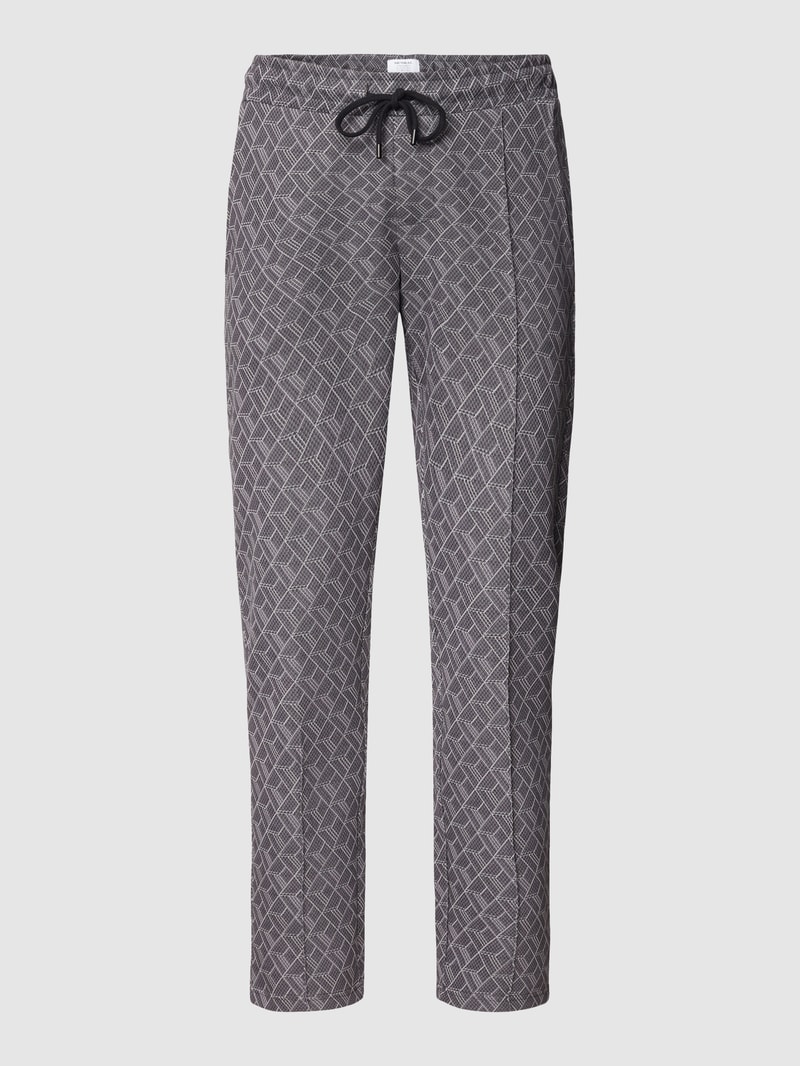 Sweatpants mit Allover-Muster Modell 'CARLTON' in schwarz