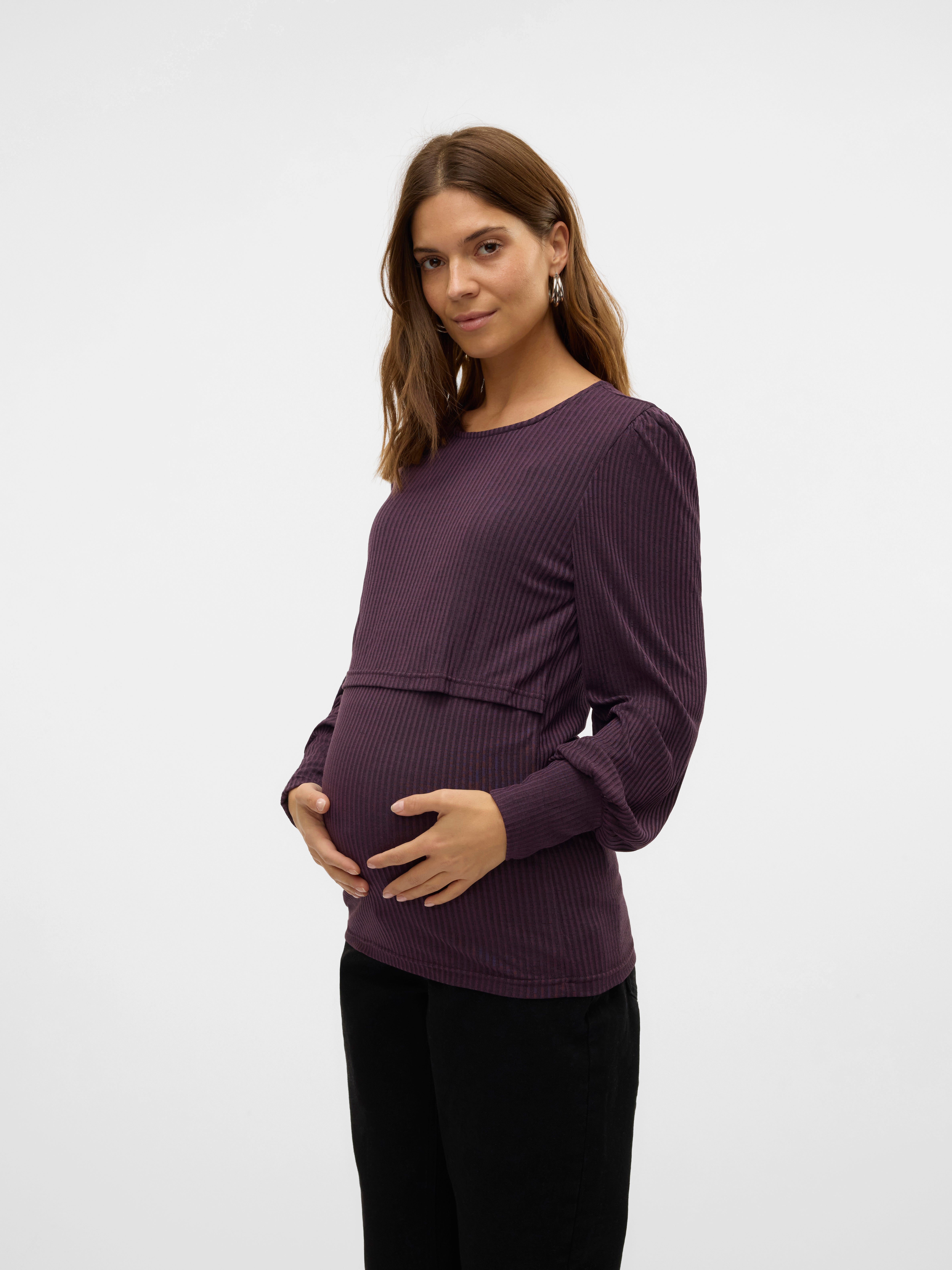 Normal geschnitten Rundhals Top