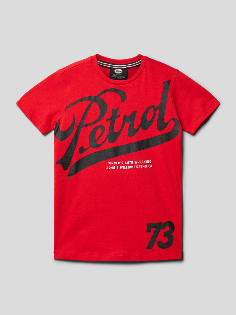 T-Shirt mit Rundhalsausschnitt in rot