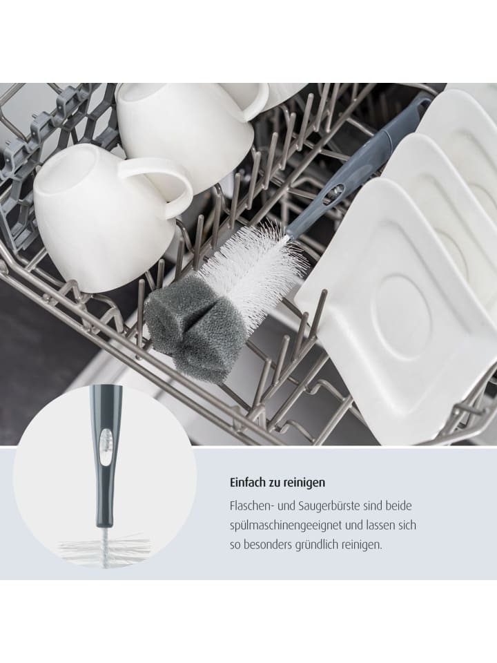 Reer 2in1 Flaschen- und Saugerbürste in Grau ab 0 Monate günstig kaufen onesize