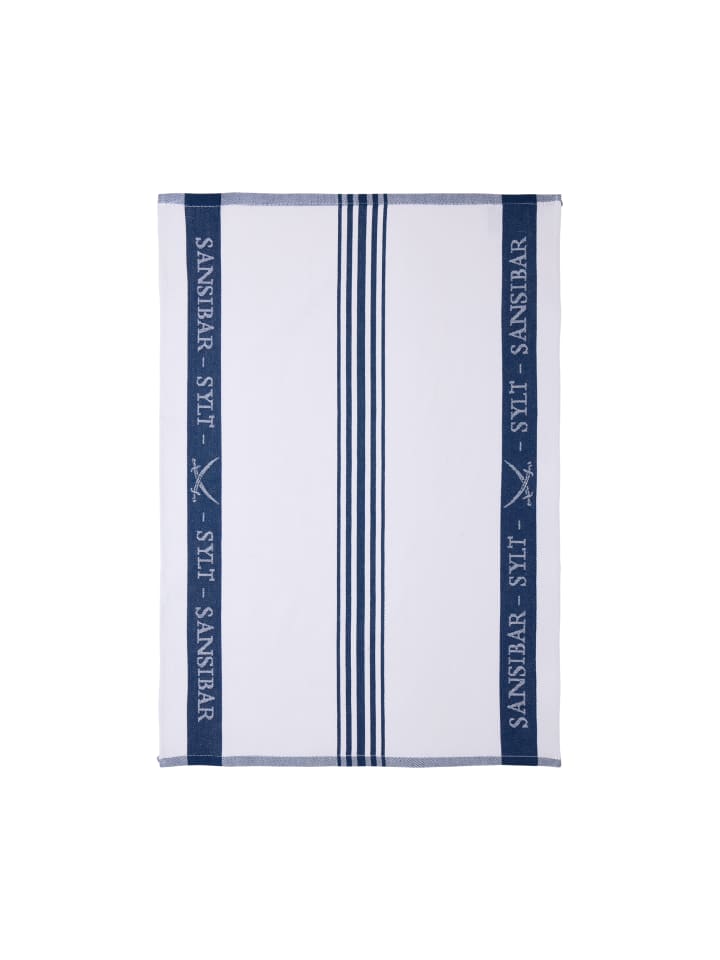 Sansibar 3-teiliges Set: Geschirrtuch Set in Blau günstig kaufen 50x70 cm