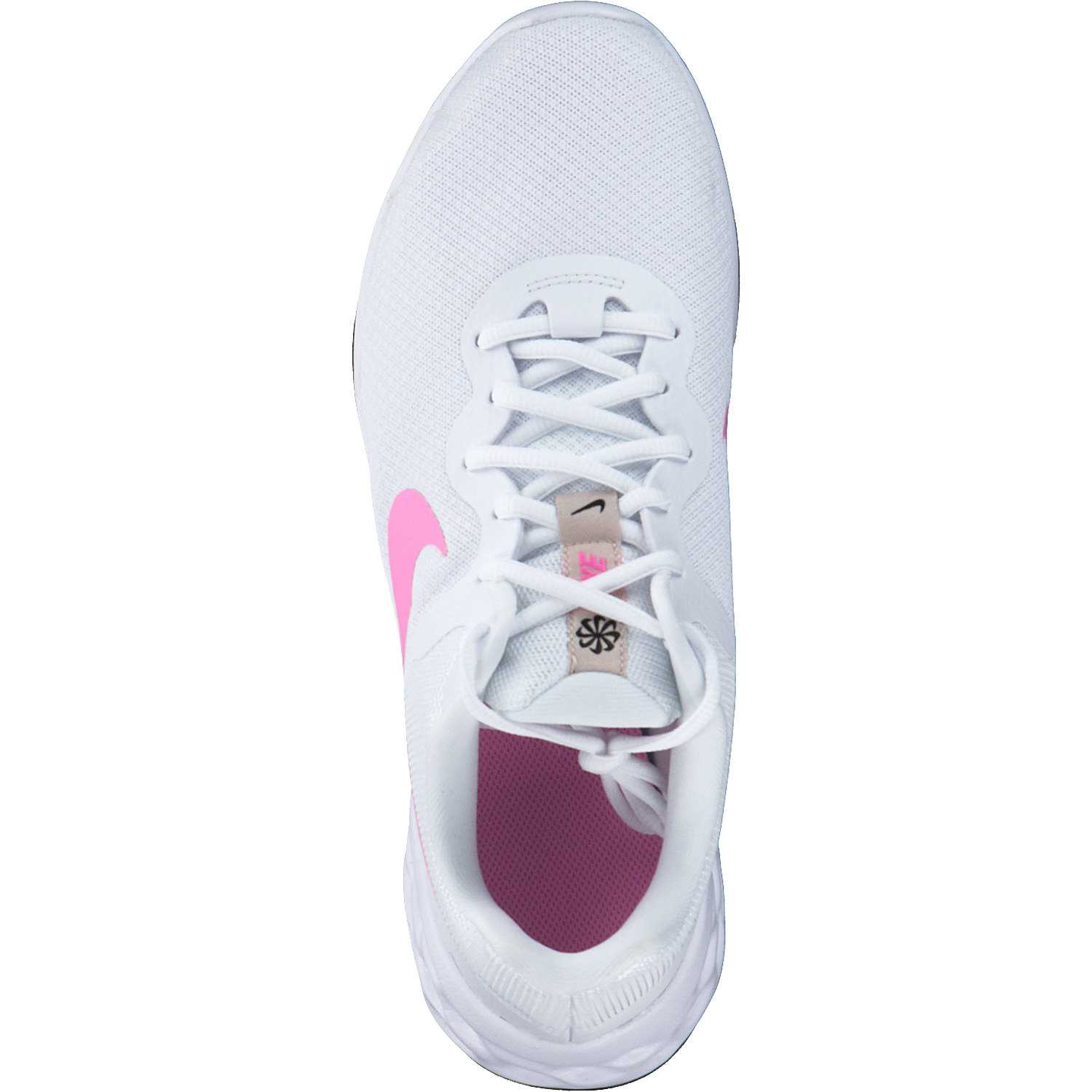 Nike Revolution 6 DC3729, Sneakers Low, Damen, white/pink spell/fossil stone