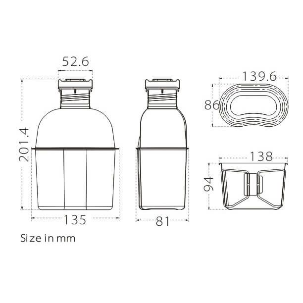 Titan Canteen Feldflasche m. Becher u. Tasche
