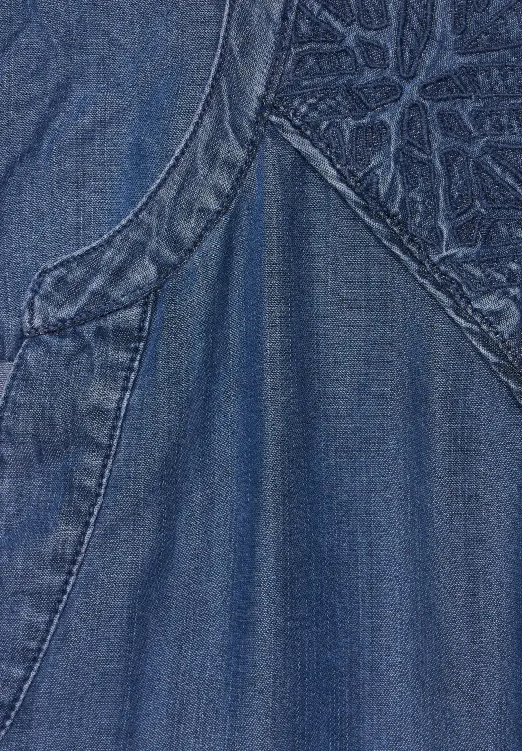 CECIL Lyocell Kleid mit Stickerei
