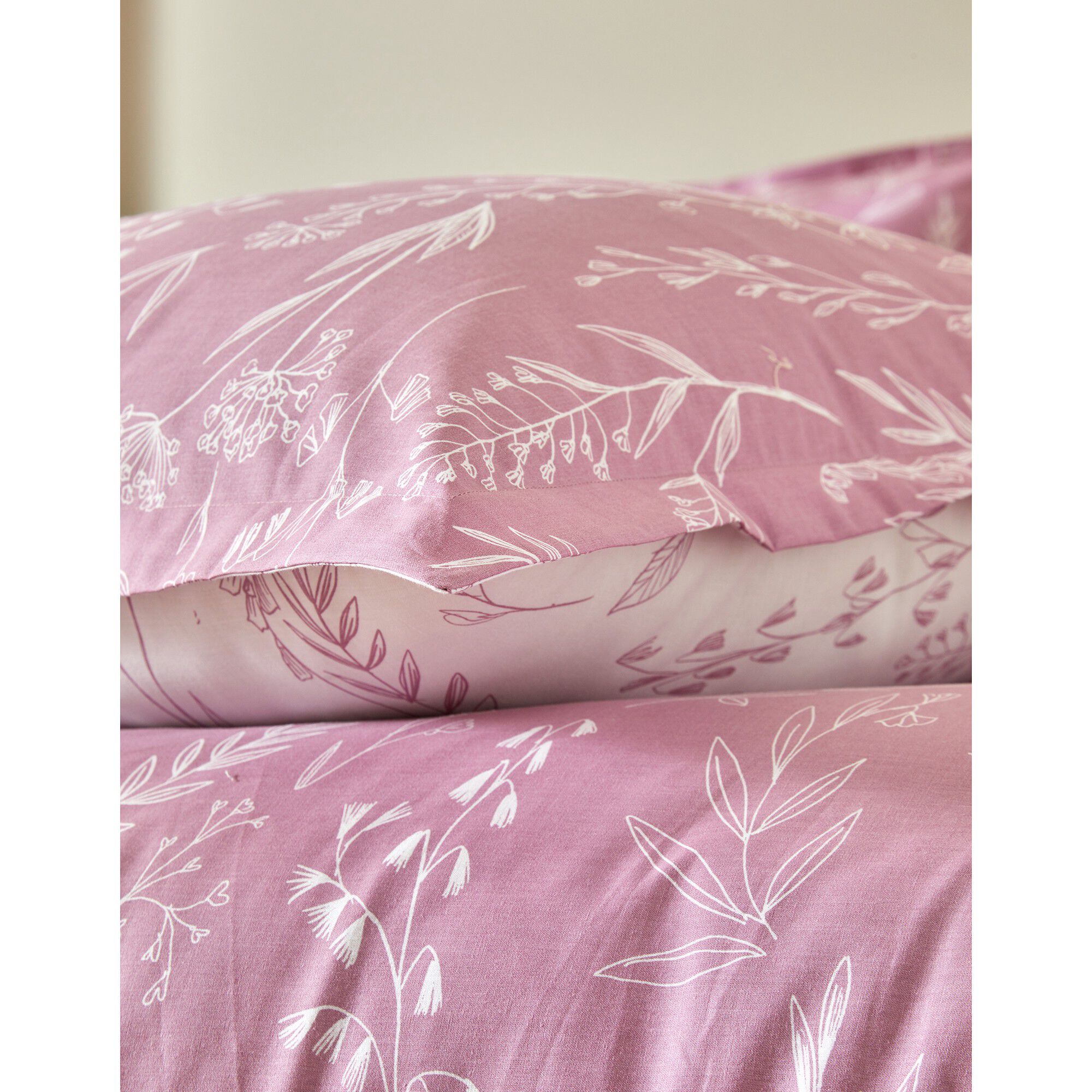 Linge de lit Alessia en coton imprimé fleuri